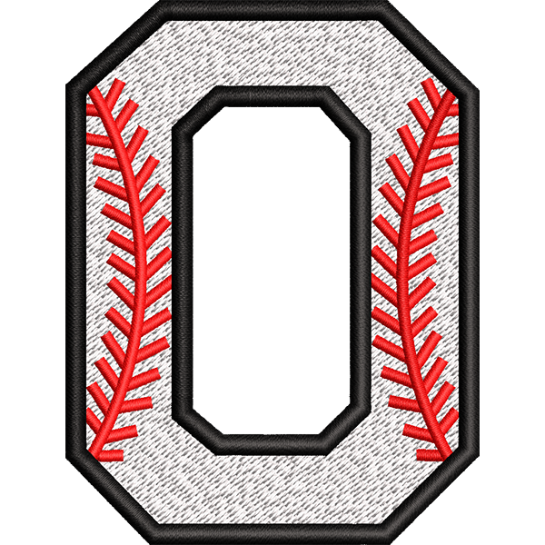 Zero Number Embroidery Design