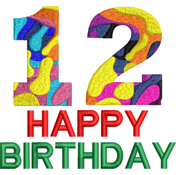 12th Birthday Design