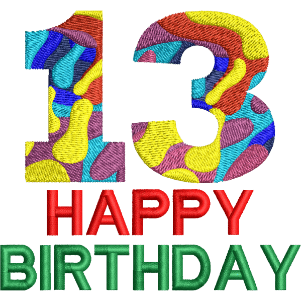 13th Birthday Design