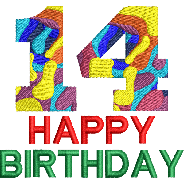 14th Birthday Design
