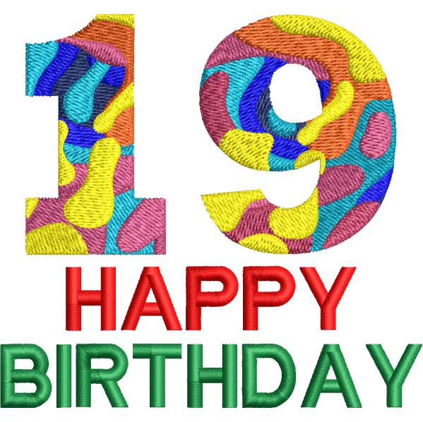 19th Birthday Design
