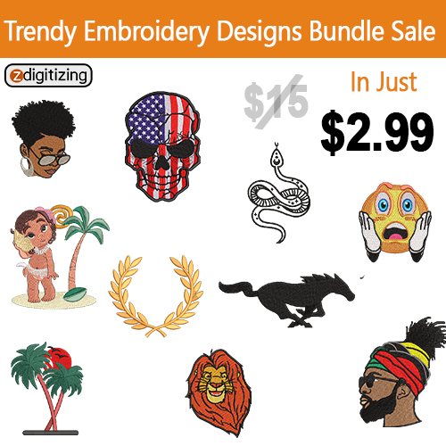 Trendy Embroidery Design Bundle 1