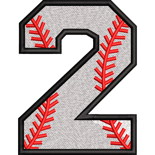 Two Number Embroidery Design