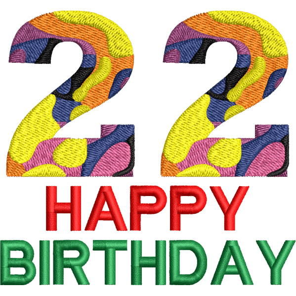 22nd Birthday Design