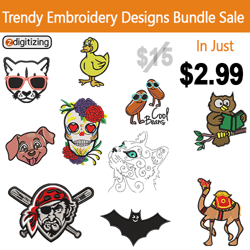 Trendy Embroidery Design Bundle 23