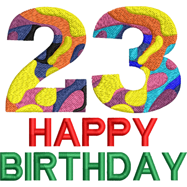 23rd Birthday Design