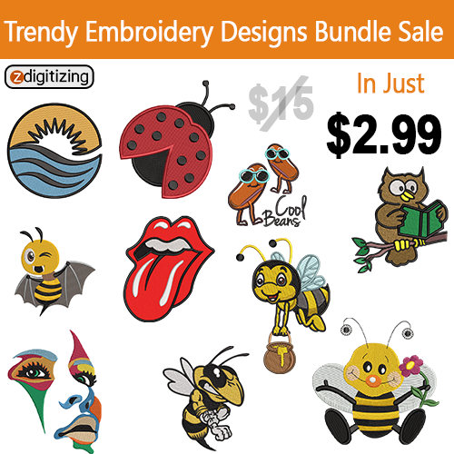 Trendy Embroidery Design Bundle 24