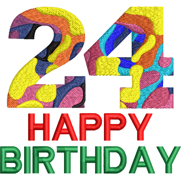 24th Birthday Design