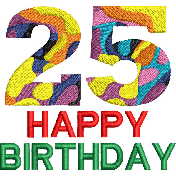 25th Birthday Design