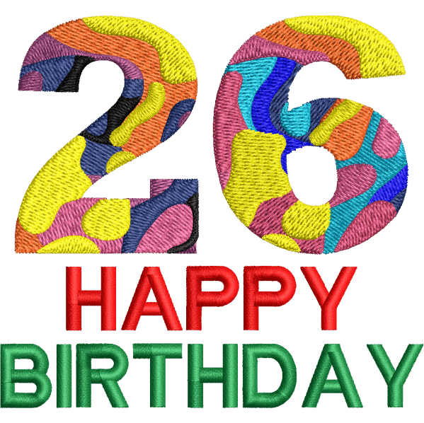 26th Birthday Design