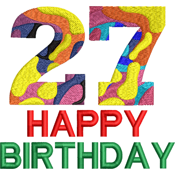 27th Birthday Design
