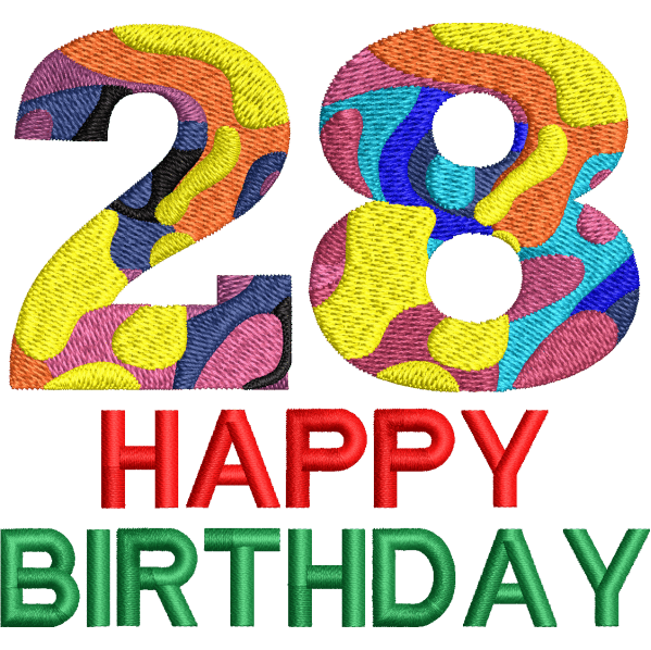 28th Birthday Design