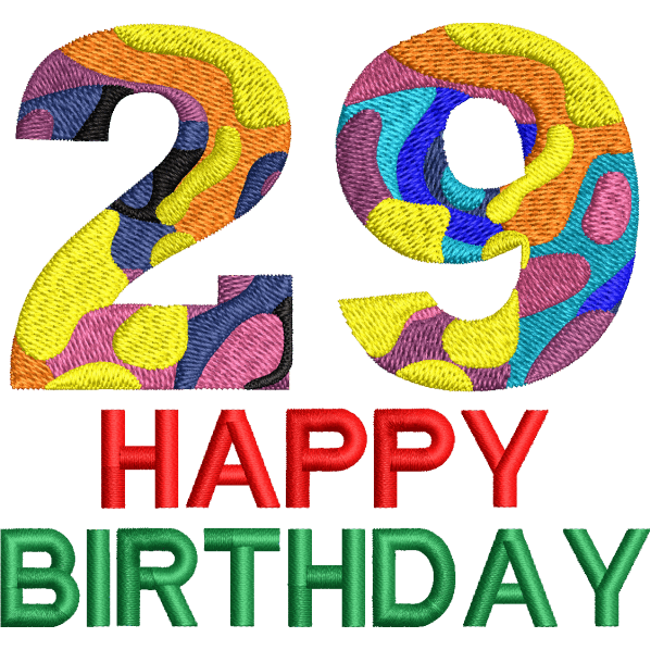29th Birthday Design