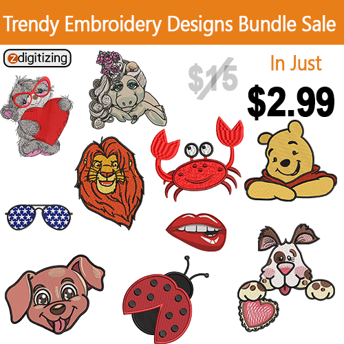 Trendy Embroidery Design Bundle 30