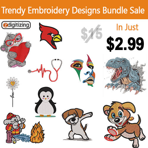 modish bundle embroidery design