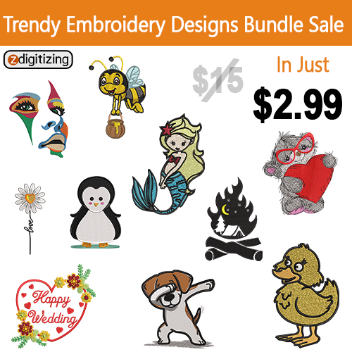 popular bundle embroidery design
