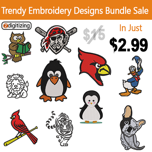 zoo bundle embroidery design