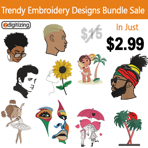 trendy embroidery design