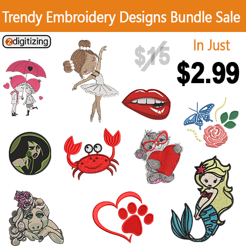 Trendy Embroidery Design Bundle 5