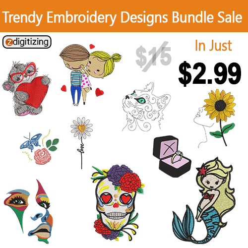 Trendy Embroidery Design Bundle 6