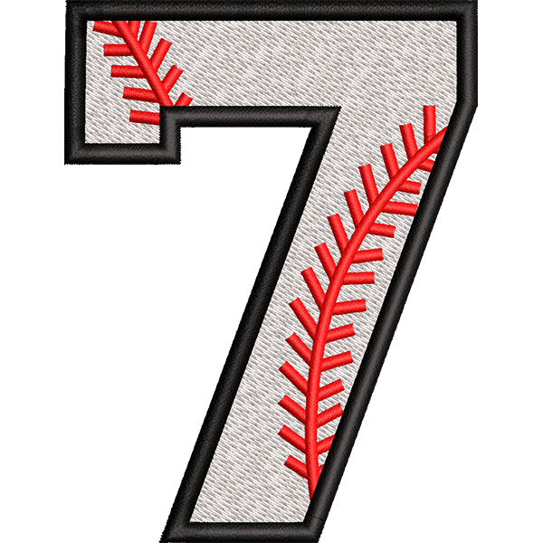 Seven Number Embroidery Design