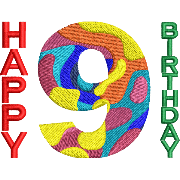 9th Birthday Design