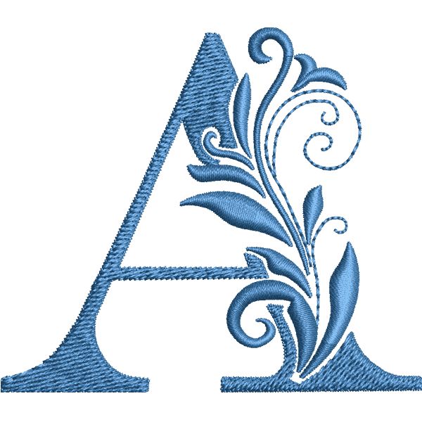 Flower Letter A Design