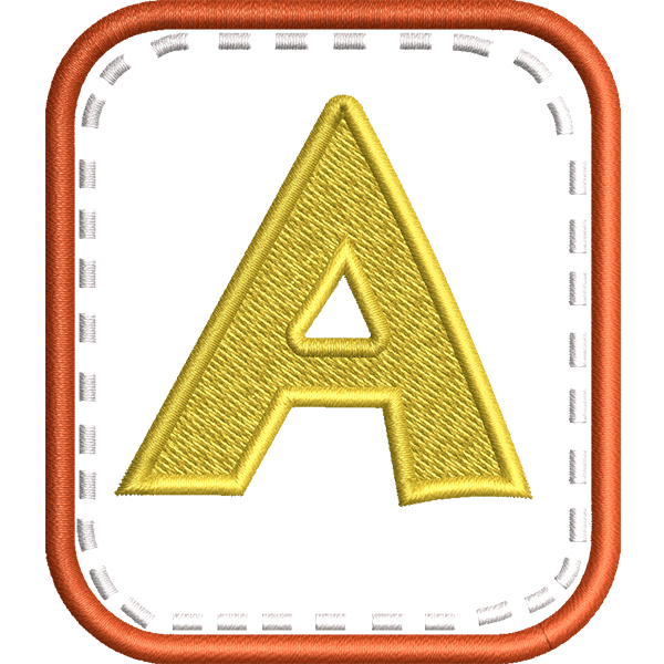 A Letter Embroidery Design