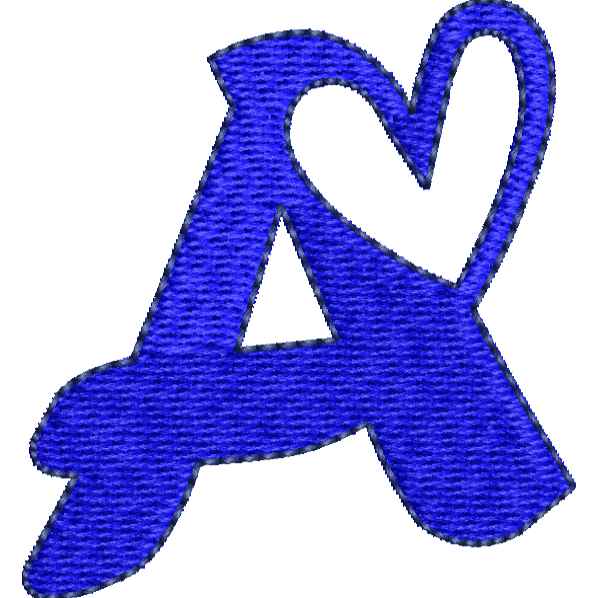 Heart Alphabet A