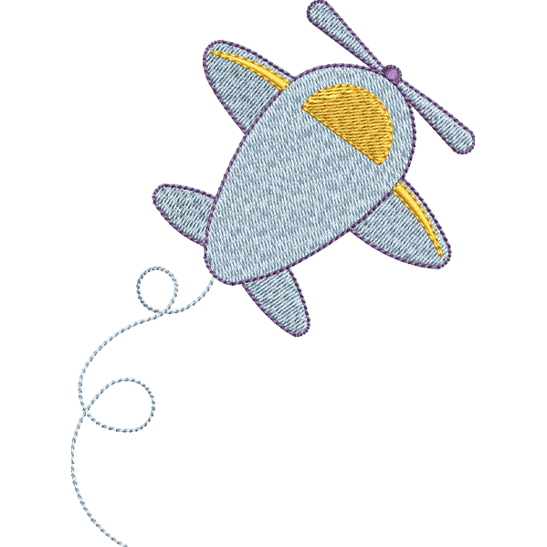 Blue Small Airplane Design