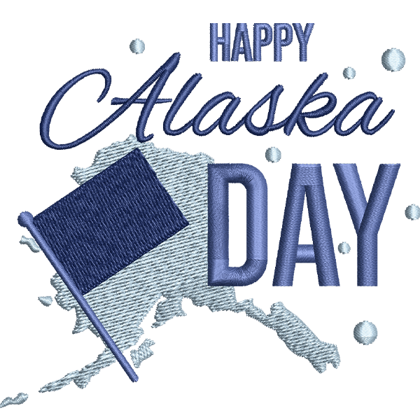 Alaska Day With Flag Design