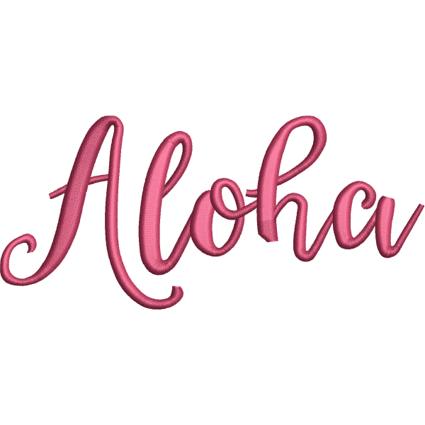 Aloha Embroidery Design