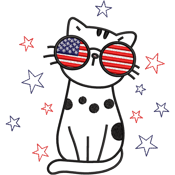 American Cat Wearing Glasses