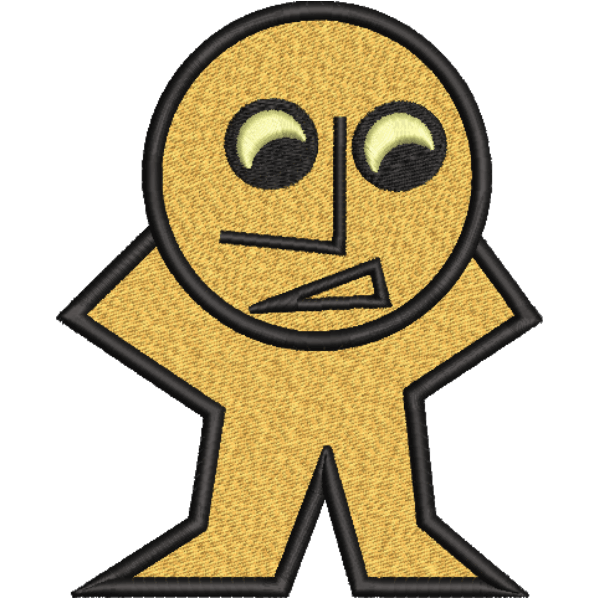 Angry Man Embroidery Design