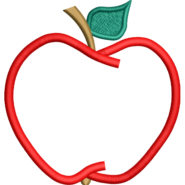 Apple Embroidery Design