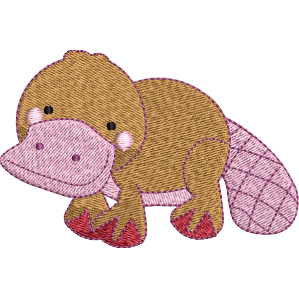 Platypus Embroidery Design