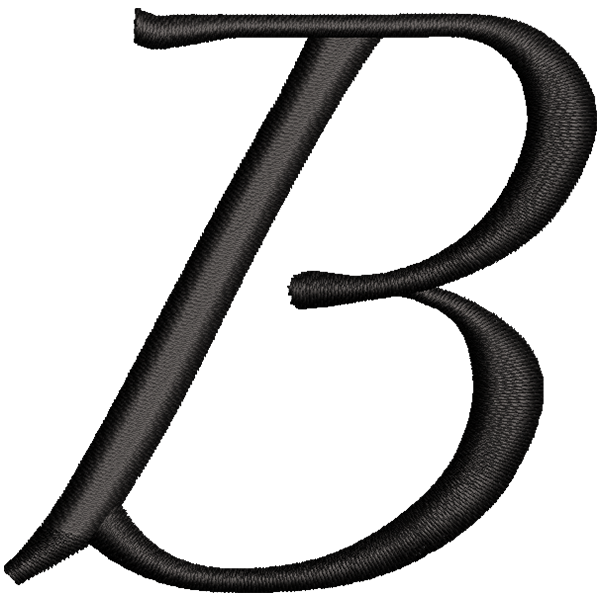 B Embroidery Design