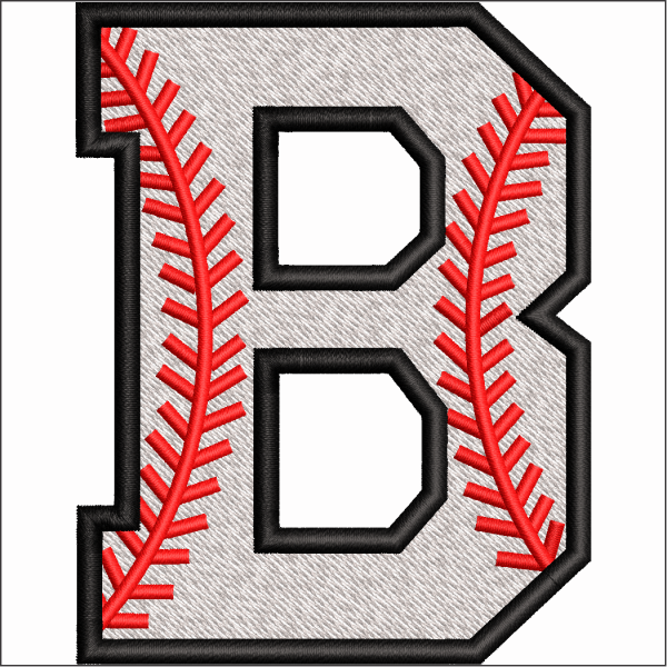 B Symbol Embroidery Design