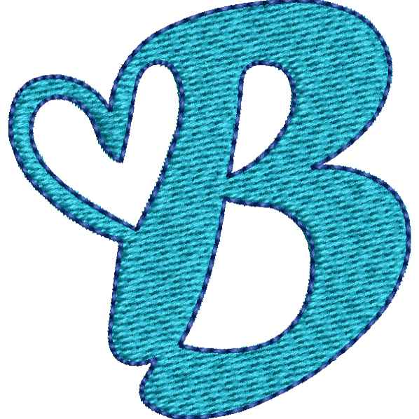 Heart Alphabet B