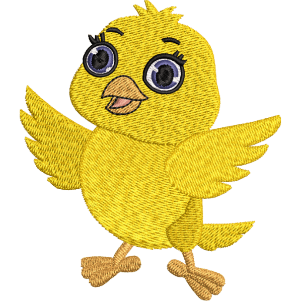 Happy Baby Chick Embroidery Design