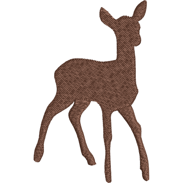 Brown baby Deer Embroidery Design