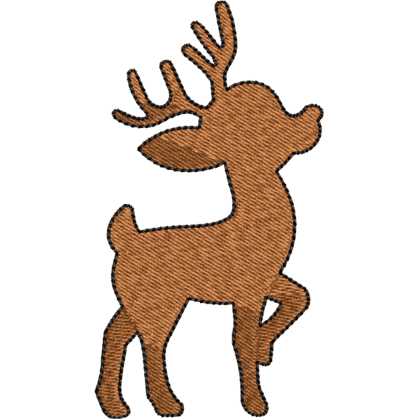 Standing baby Deer Embroidery Design