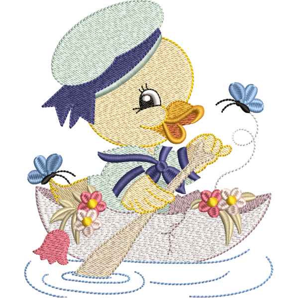 Baby Duck In Boat Design