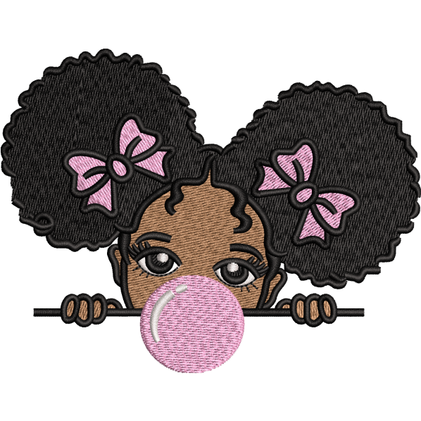 Baby Girl with Bubble