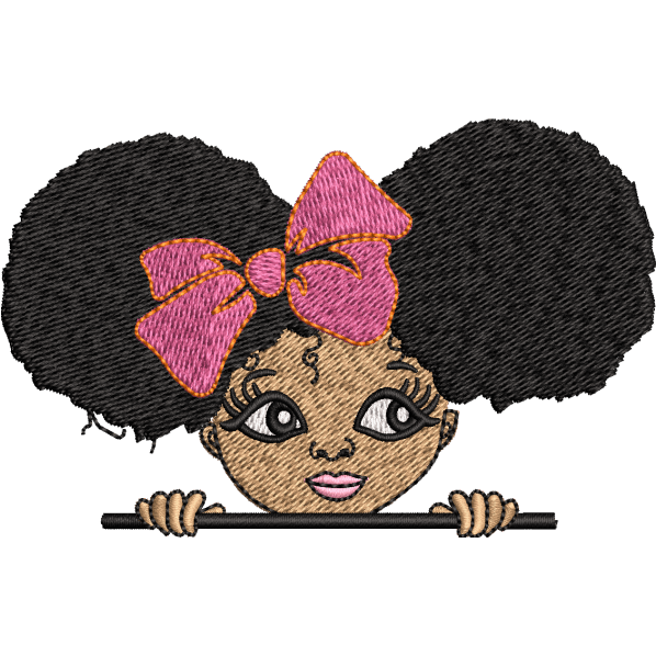 Curly Hair Baby Girl Design