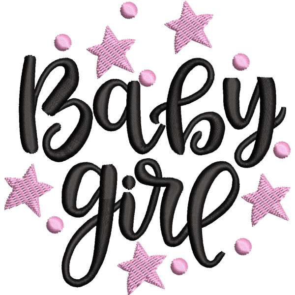 Baby Girl With Star Design