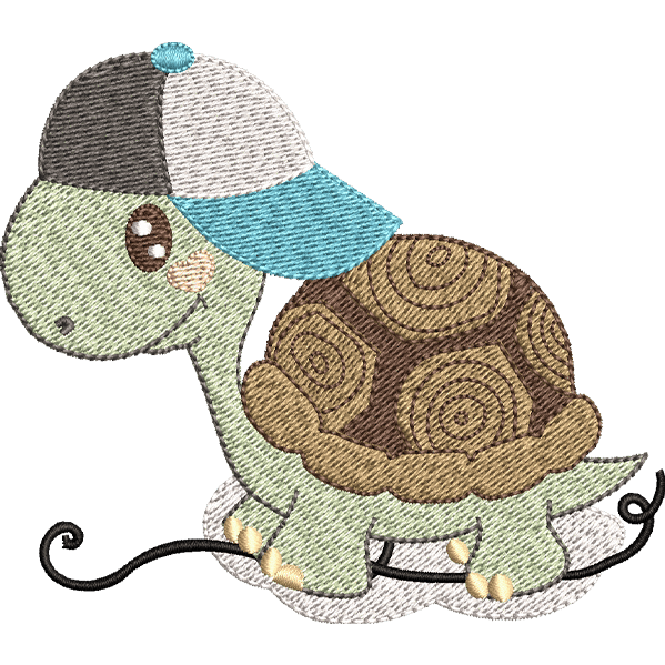 Baby Turtle Embroidery Design