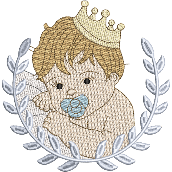 baby with flower
