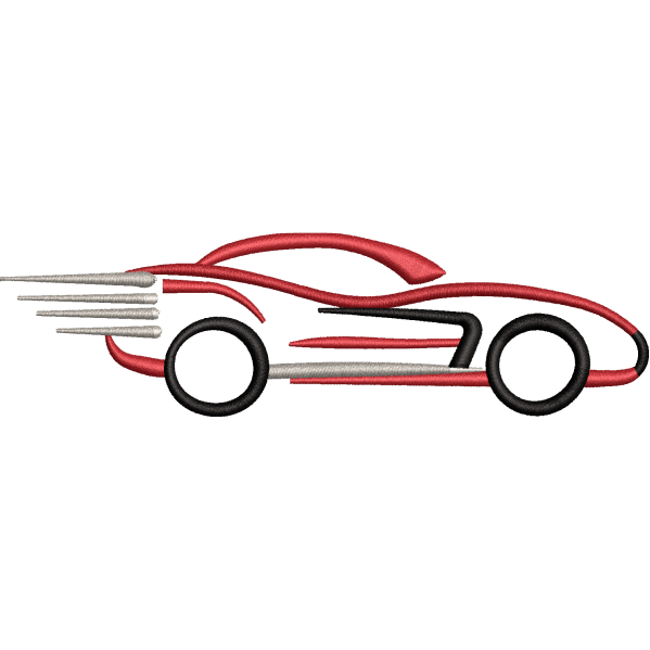 Car Outline Embroidery Design