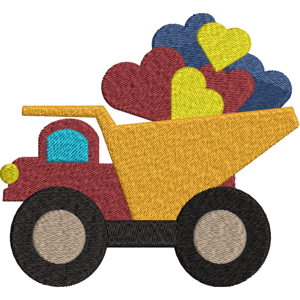 Toy Truck Embroidery Design